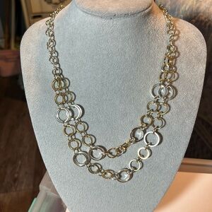 Avon two-tone circle necklace